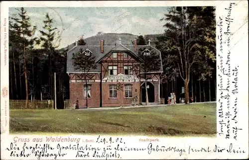 Ak Wałbrzych Waldenburg Schlesien, Stadtpark