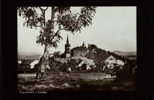 Ak Frauenstein im Erzgebirge, Blick auf den Ort