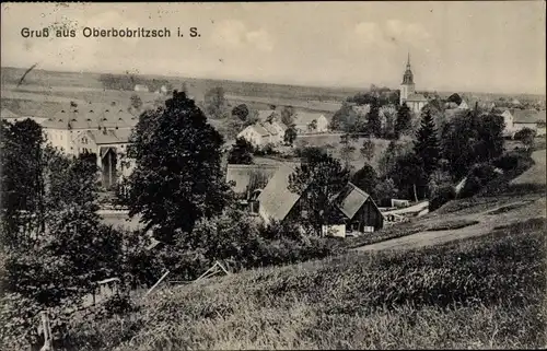 Ak Oberbobritzsch Bobritzsch Hilbersdorf im Erzgebirge, Blick auf den Ort