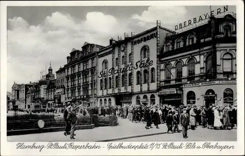 Ak Hamburg St Pauli, Wilhelms Meyer's Sankt Pauli Säle, Reeperbahn, Spielbudenplatz 11-15