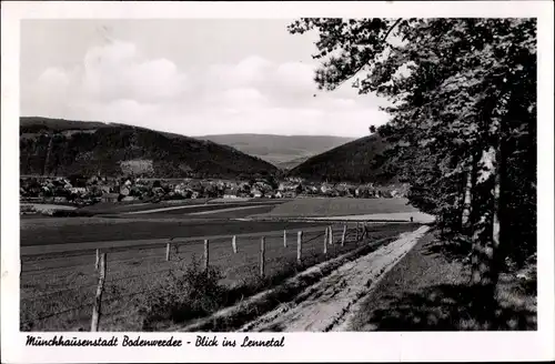 Ak Bodenwerder an der Weser, Blick ins Lennetal