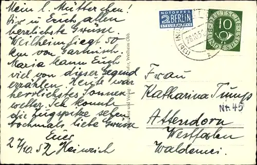 Ak Weilheim Oberbayern, Panorama