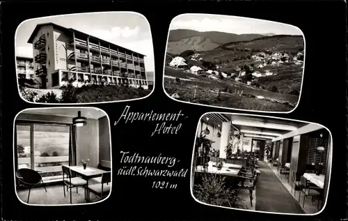 Ak Todtnauberg im Schwarzwald, Appartment-Hotel, Innenansicht