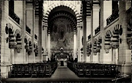 Ak Fauville Seine Maritime, L'interieur de l'Eglise