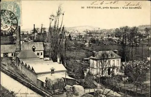 Ak Déville les Rouen Seine Maritime, Vue Generale