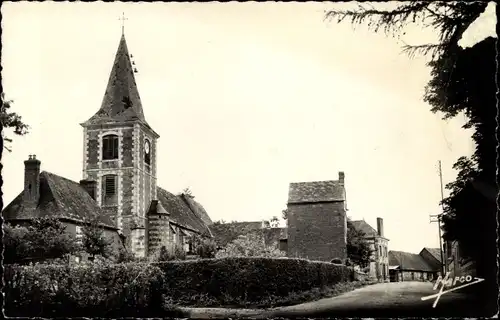 Ak Fauville Seine Maritime, Perspective sur la vieille Eglise