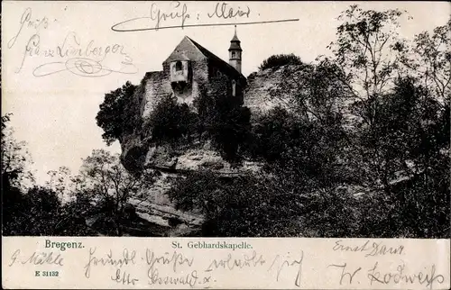 Ak Bregenz am Bodensee Vorarlberg, Sankt Gebhardskapelle