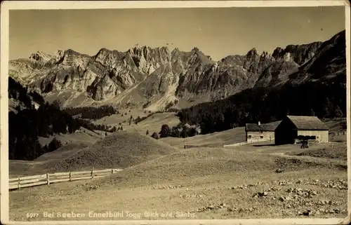 Ak Ennetbühl Nesslau Krummenau Kanton Sankt Gallen, Blick auf Säntis