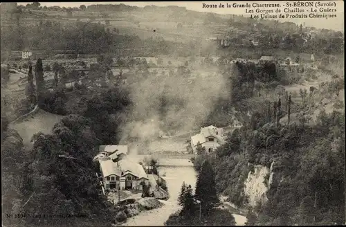 Ak Saint Beron Savoie, Route de la Grande Chartreuse, Les Georges de Chailles, Usines