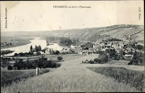 Ak Vétheuil Val-d´Oise, Panorama