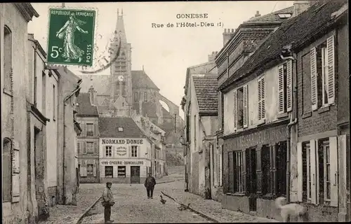 Ak Gonesse Val d’Oise, Rue de l'Hotel Dieu