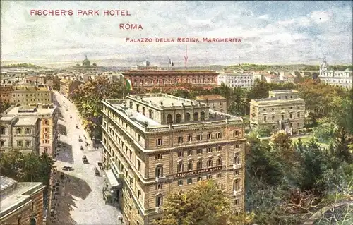 Ak Roma Rom Lazio, Fischer's Park Hotel, Palazzo della Regina Margherita