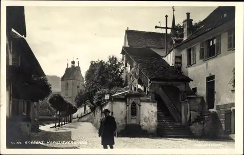 Ak Bregenz am Bodensee Vorarlberg, Kapuziener Stiege