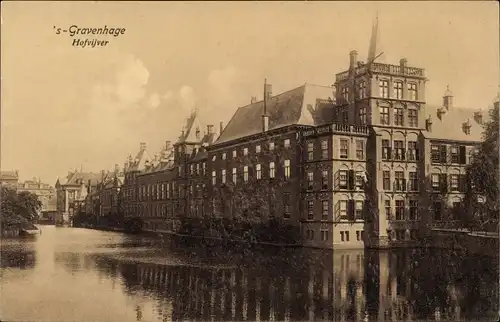 Ak 's Gravenhage Den Haag Südholland, Hofvijver