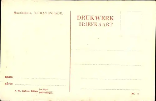 Ak 's Gravenhage Den Haag Südholland, Mauritshuis