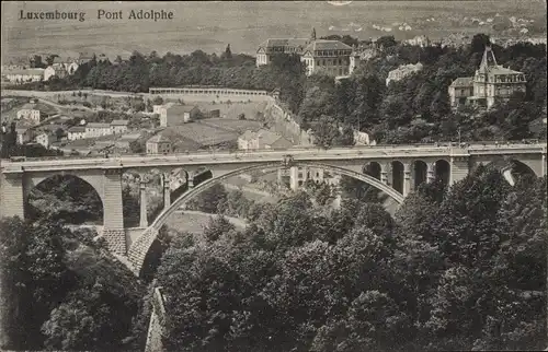 Ak Luxemburg Luxembourg, Pont Adolphe