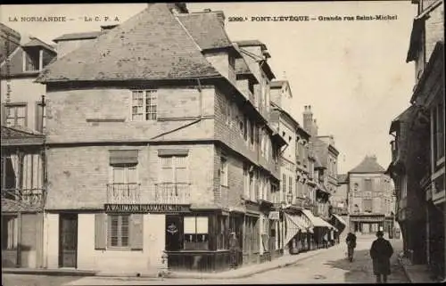 Ak Pont L'Eveque Calvados, Grande rue Saint Michel
