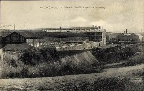 Ak Le Creusot Saône et Loire, Usine du Breuil