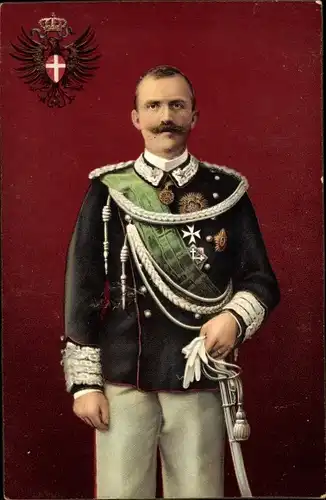 Künstler Ak Vittorio Emanuele III., König Viktor Emanuel III. von Italien