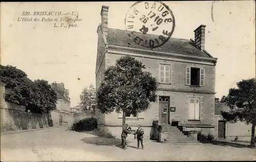 Ak Brissac Maine et Loire, L'Hotel des Postes et Telegraphes