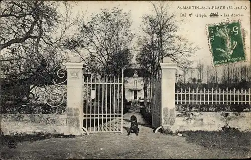 Ak Saint Martin de la Place Maine et Loire, Les Acacias