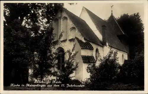 Ak Meinerdingen Walsrode im Heidekreis, Kirche aus dem 11. Jahrhundert