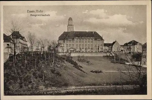 Ak Essen im Ruhrgebiet, Baugewerkschule