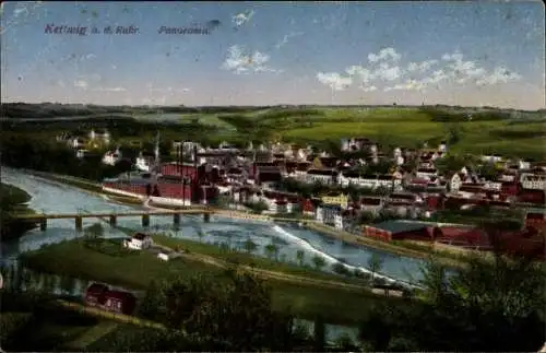 Ak Kettwig Essen im Ruhrgebiet, Panorama