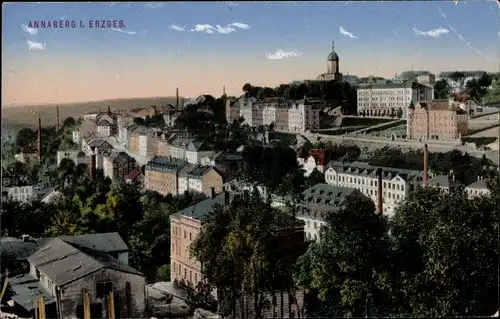 Ak Annaberg Buchholz im Erzgebirge, Teilansicht