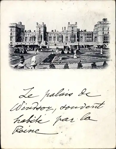 Ak Windsor Berkshire England, Windsor Castle, East Terrace
