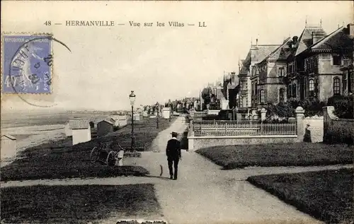 Ak Hermanville Seine Maritime, Vue sur les Villas