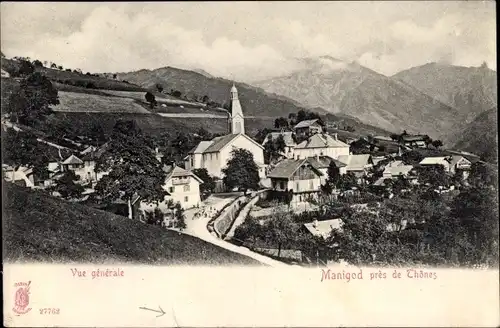 Ak Manigod Haute Savoie, Blick auf den Ort