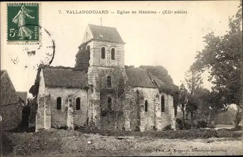 Ak Vallangoujard Val d´Oise, Eglise de Mezieres