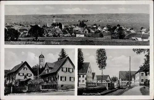 Ak Mattsies Tussenhausen in Schwaben, Hauptstraße, Ortspartie, Panorama