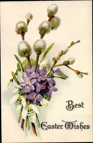 Ak Glückwunsch Ostern, Blumenstrauß