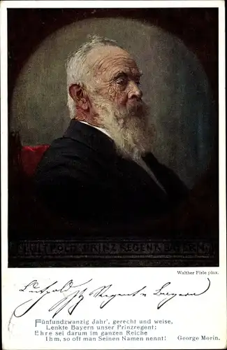 Künstler Ak Firle, W., Luitpold, Prinz Regent von Bayern, Portrait