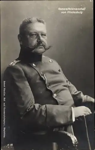 Ak Generalfeldmarschall von Hindenburg, Portrait