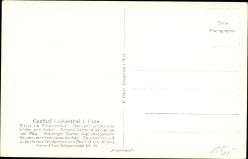 Ak Luisenthal im Thüringer Wald, Gasthof