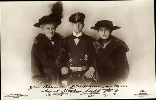 Ak  Prinz Adalbert, Kaiserin Auguste Viktoria von Preußen, Prinzessin Adelheid, Gustav Liersch 7565