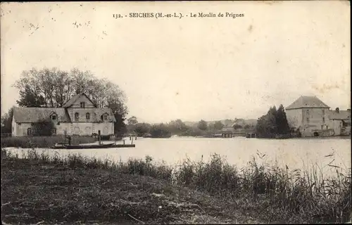 Ak Seiches Maine et Loire, Le Moulin de Prignes