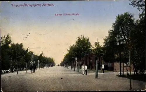 Ak Zeithain in Sachsen, Truppenübungsplatz, Kaiser Wilhelm Straße