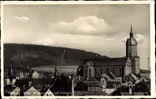 Ak Annaberg Buchholz im Erzgebirge, St. Annenkirche und Pöhlberg