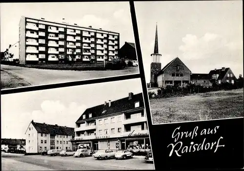 Ak Raisdorf Schwentinental Schleswig Holstein, Wohnhaus, Kirche, Postamt