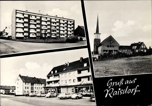 Ak Raisdorf Schwentinental Schleswig Holstein, Wohnhaus, Kirche, Postamt