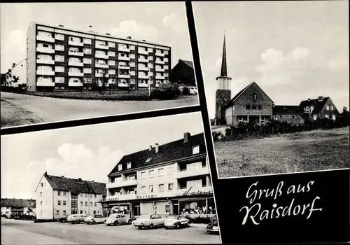 Ak Raisdorf Schwentinental Schleswig Holstein, Wohnhaus, Kirche, Postamt