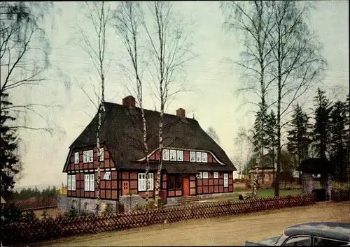 Ak Schneverdingen Lüneburger Heide, Hotel Heide-Landhaus-Höpen, Außenansicht