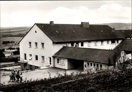 Ak Höxter an der Weser, Hoffmann-von-Fallersleben-Jugendherberge, Blick vom Wilhelm Sägerweg