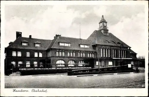 Ak Hamborn Duisburg im Ruhrgebiet, Bahnhof
