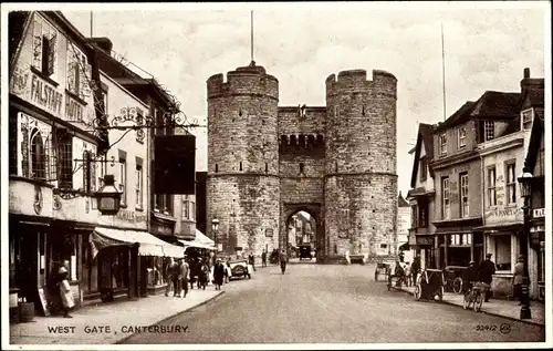 Ak Canterbury Kent England, West Gate