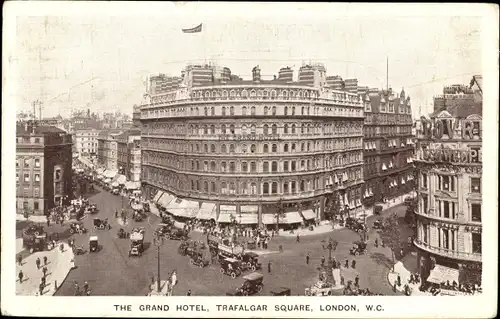 Ak London City England, The Grand Hotel, Trafalgar Square